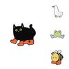 Creative Cute Cartoon Animal Shaped Metal Badge Fun Brooch For Stylish Decoration