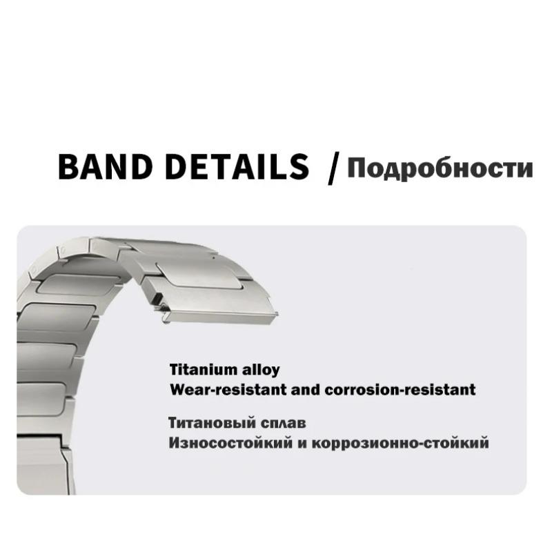 22mm Titanium Strap for Huawei Watch 5 GT6/5 Pro GT6/5 46mm Universal Bussiness Titanium Magnetic Wrist Band for Huawei GT6 5