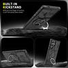 Armor Case For Samsung Galaxy A06 A26 A05 A56 A36 A16 A55 A35 A15 A54 4G 5G With Lanyard Ring Stand Slide Camera Protect Cover
