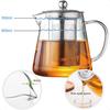 Glass Teapot with Infuser Tea Pot 32oz 43oz Tea Kettle Stovetop Safe Blooming and Loose Leaf Tea Maker Set 32oz 950ml