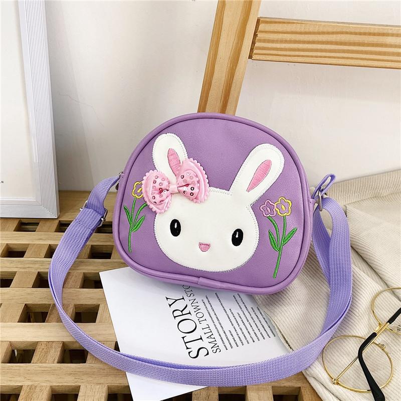 Mouse And Rabbit Shoulder Bag Adjustable Shoulder Strap Childrens Zipper Design