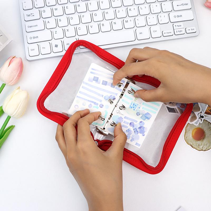 A8 K-pop Photocard Binder with Zipper Edge Insert Pocket and Detachable Loose-Leaf Book