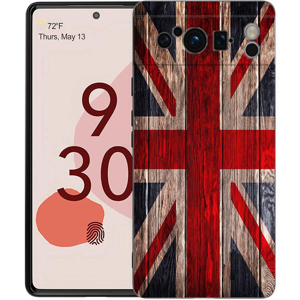 

England UK flags Phone Case For Google Pixel 8 7 6 Pro 8A 6A 7A 5G Soft Silicone Shockproof TPU Black Cover Fundas Pixel 7A