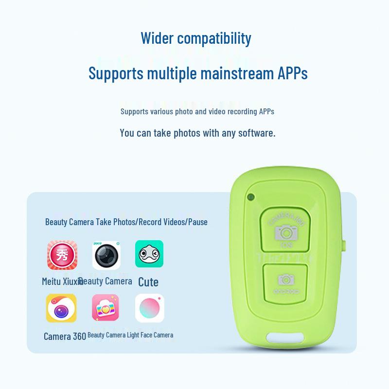 Wireless Bluetooth One-Button Selfie Remote for Photos & Videos