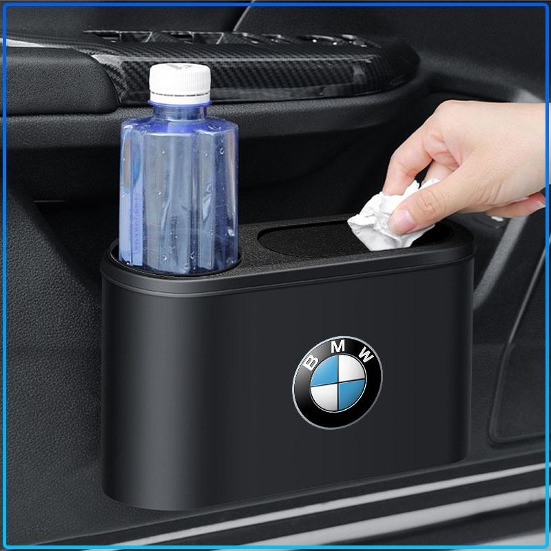 Trash Can Auto Emblem Garbage Box Bin Storage Car Accessories For BMW M Performance 1 3 5 7 Series M3 M4 M5 M6 X1 X3 X5 X6 X7 E30 E34 E36 E39 E4