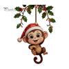 Holiday Switch Plate Covers Cute Hanging Monkey Sticker for Christmas/Halloween Decor, Self-Adhesive Light Sticker, Removable PVC Wall Art Decal