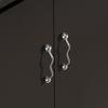 Cabinet Pulls Handle Zinc Alloy Closet Door Shake Hands Modern Simple Drawer Cupboard Solid for Drawer Wardrobe, with Screws
