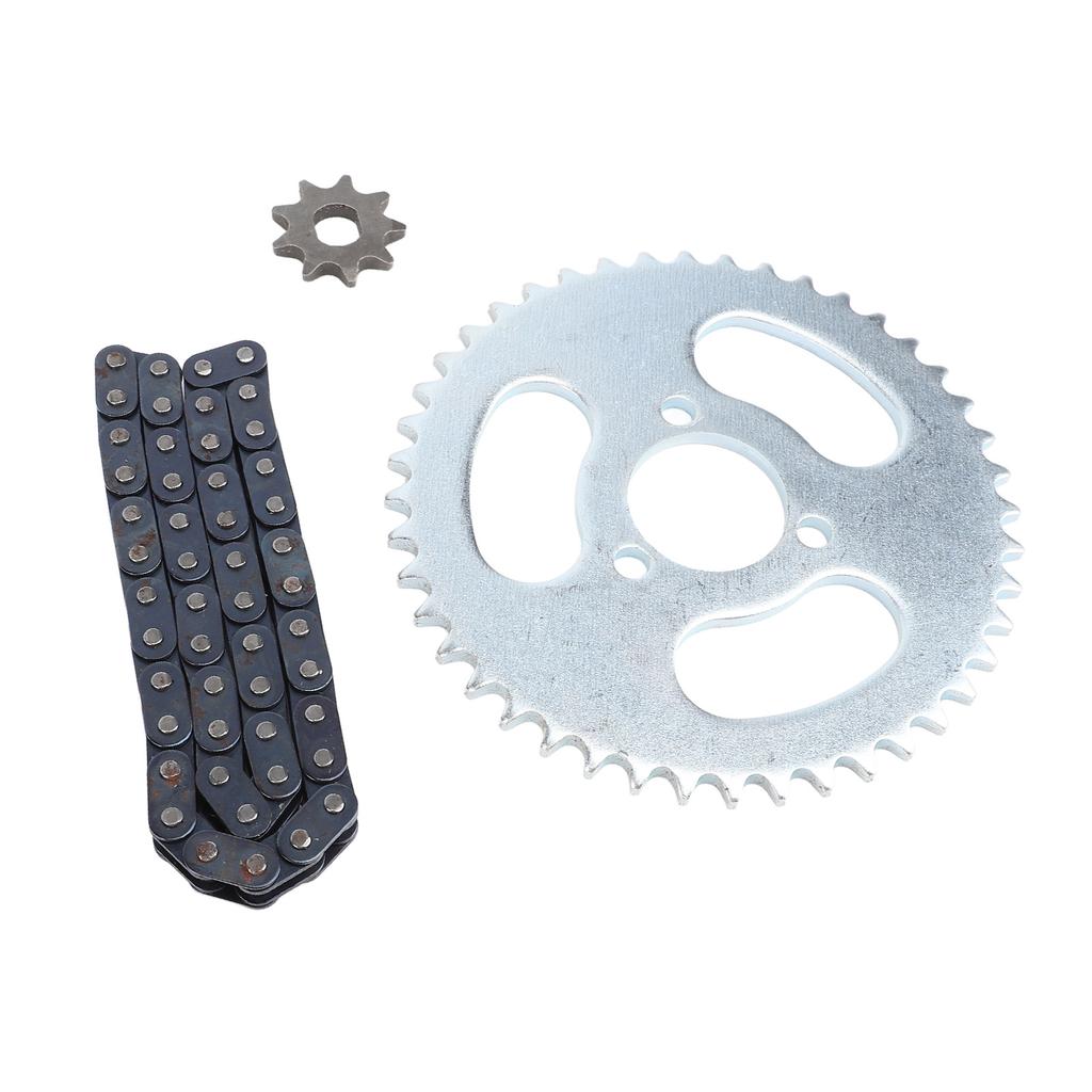 T8F Front Rear Sprocket Chain Kit with 50 Links T8F Chain 3 Hole 44T Rear Sprocket 9T Front Sprocket for Modified Karts