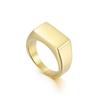 1 Stück Legierung Einfache Glänzende Ringe mit Rechteckiger Dekoration, Exquisites Herren Accessoire Schmuck