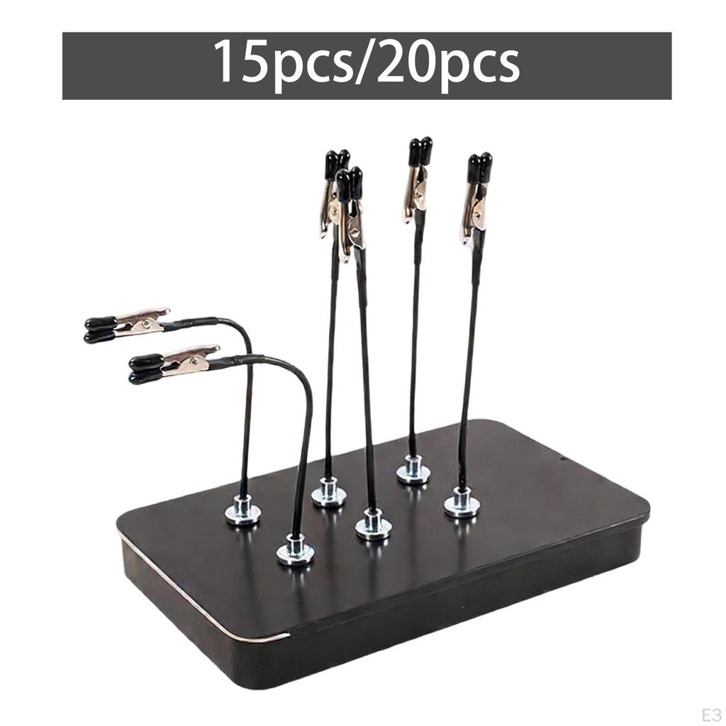 Model Painting Stand Base Holder with Bendable Clip for Spraying Practical Models Hobby Accessory
