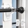 2pcs/set Adhesive & Screw Dual Use Curtain Rod Brackets Heavy Duty Curtain Rod Bracket  Home Office