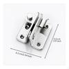 Stainless Steel Door Latch, NoDrill Lock, Security Slide Bolt, robust Duty Black Small Left