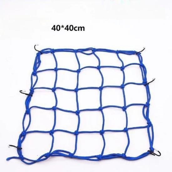 Elastic Motorcycle Luggage Net - Helmet/Tank/Pocket Fixing, 30cm/40cm Sizes, Bike Cargo Rope Strap