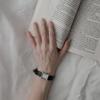Gentle Frame Square Leather Watch_Silver/Brown GENTLE FRAME
