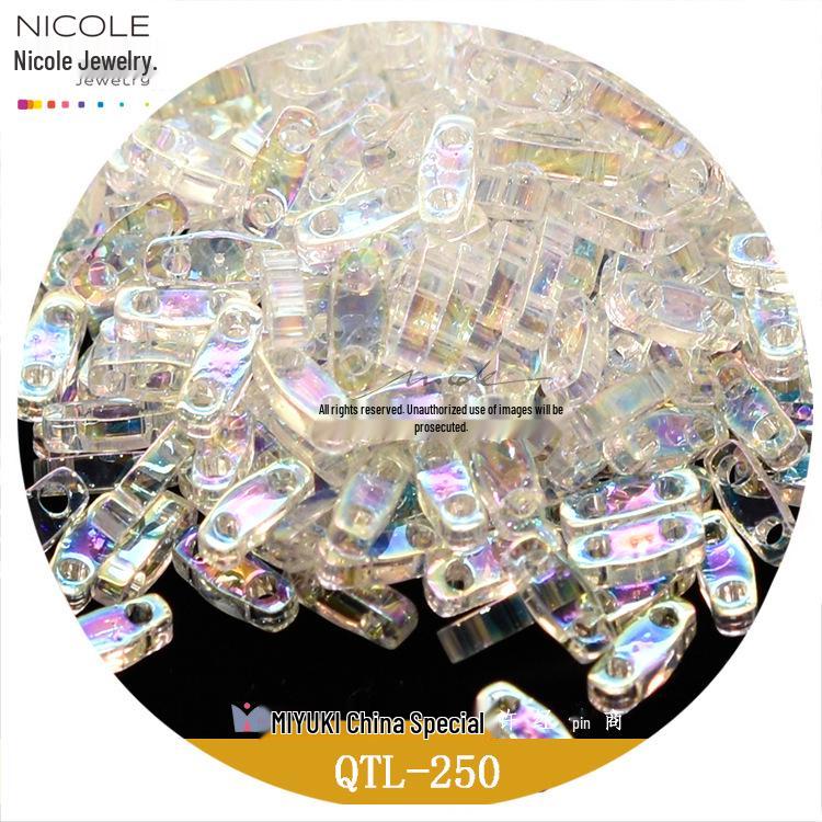 MIYUKI QTL 1/4 Transparent Seed Beads (12 Colors) - 10g for DIY Beading.