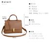 Kinatu Genuine Leather Shoulder Bag for Women, 2-Way Handbag, Crossbody Bag, Lightweight, Small, Large Capacity, Stylish, Elegant, Simple, Cowhide