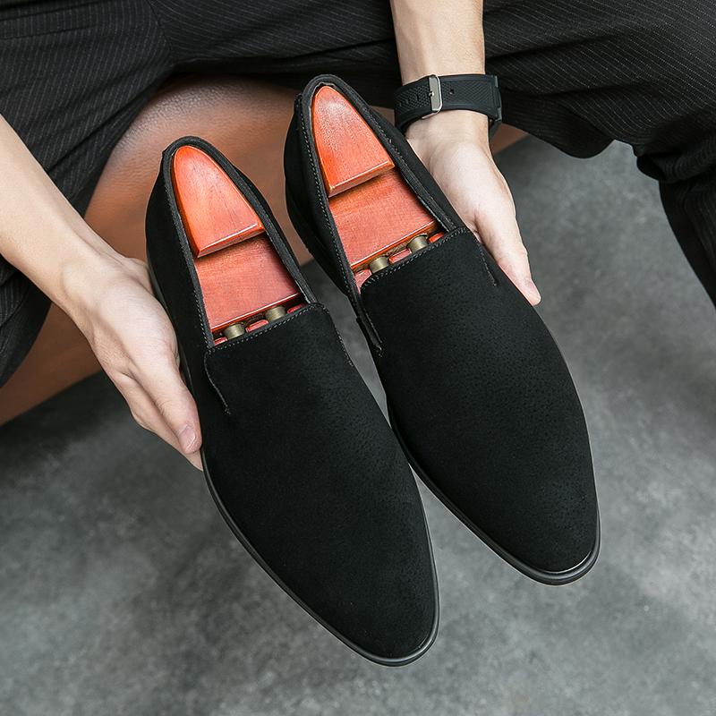 Vysoce kvalitní semišová kůže Měkké boty Pánské mokasíny Oxfords Ležérní Pánské Černé/Hnědé Společenské boty Jarní Nazouvací styl Pánské boty