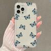 Cute Cartoon Butterflies Phone Case for Samsung S25 S24 S23 Ultra S22 Plus S21 FE A53 A52S A14 A15 A54 A55 5G Air Cushion Cover