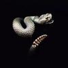 Gothic Rattlesnake Wrap Ring Serpent Adjustable Ring Unisex Birthday Jewelry