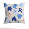 Autism Acceptanc pillowcase casual style decoration, suitable for home decoration (excluding pillow core)