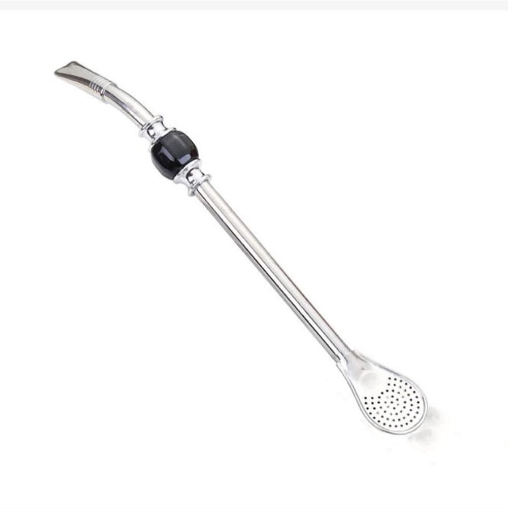 With Cleaning Brush Stirring Fliter Straw Loose Leaf Yerba Mate Stirring Straw  Office