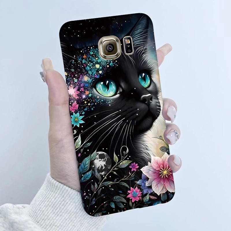 For Samsung Galaxy S6 G920F S6 edge G925F Phone Case Popular Butterfly Flower Girl Design Soft Silicone TPU Back Housing Covers