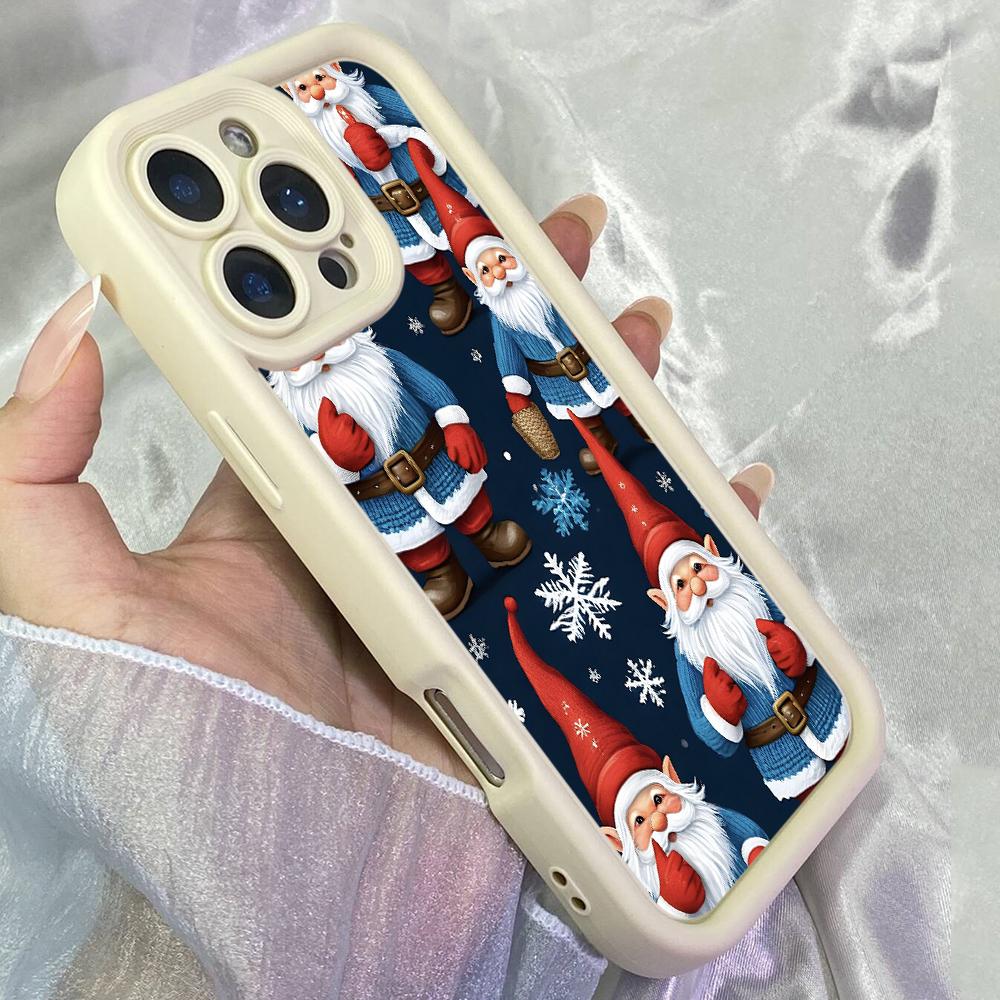 JT206 Cute Cartoon Winter Gnomes for iPhone 17 16 15 14 Pro Max Samsung S26 S25 Ultra A17 A16 A07 A56 Xiaomi 15T Redmi 15c 14C Note 13 Soft TPU Case