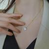 Elegant White Shell Heart Necklace - Premium Titanium Steel for Women