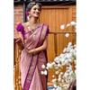 Lansare Nouă – Saree Elegant din Mătase Moale Lichi cu Țesătură Jacquard Bogată și Finisaj Elegant al Bordurii (Pallu)