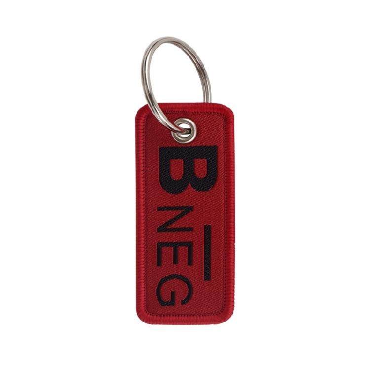 Creative Blood Type Keychain Fashionable Keyring Gift for Friend and Family Embroidered Key Holder Bag Accessories