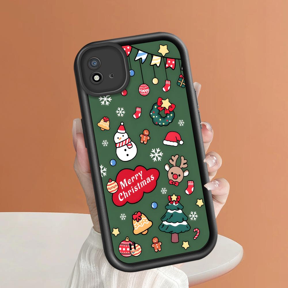 Soft Silicone Square Ladder Printing Pattern Phone Casing Full Cover Camera Shockproof Protection Rubber Case for OPPO Realme