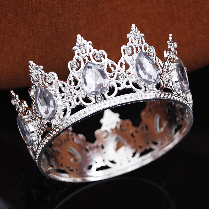 Luxury Water Drop Small Tiaras and Crowns for Girls Party Prom Cake Topper Crown Diadem Little Tiara Jewelry Flowers Ornaments