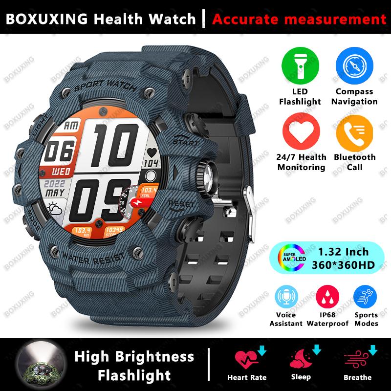 

NEW T-Rex3 Smart Watches IP68 Waterproof GPS Track Compass Bluetooth Call Outdoor Sports Heart Rate Flashlight Smartwatches Smart Watch джинсовий синього кольору