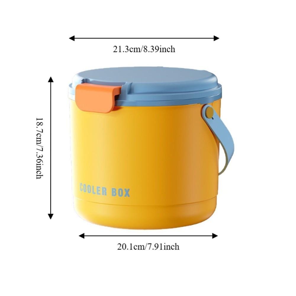 Folding Handle Drink Cooler Bucket With Ice Tray and Shovel Ice Cube Box Party Ice Bucket Outdoor