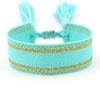 Ethnic Style Woven Bracelet with Embroidered Tassels - D Family DIY Promotion Wristband