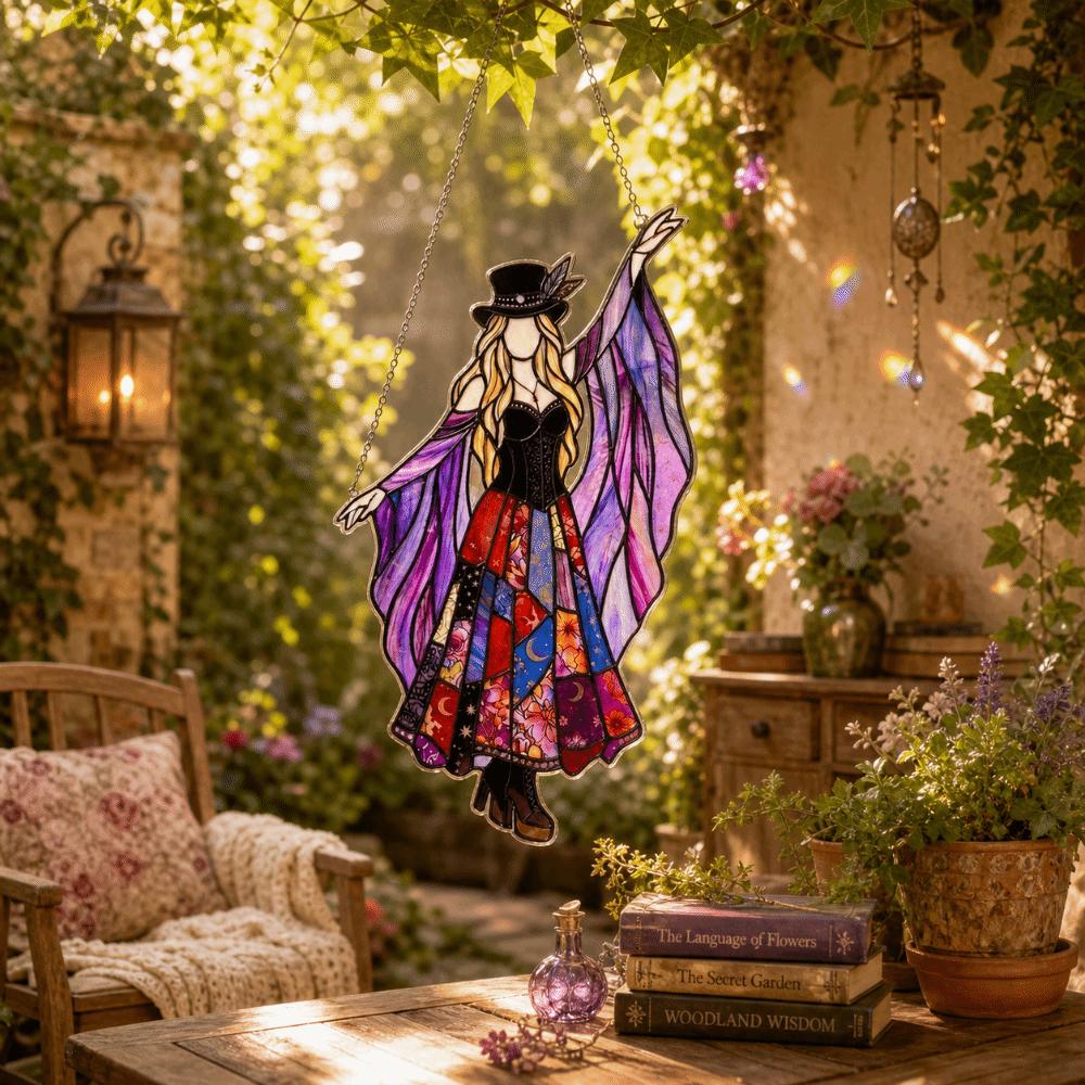 Acrylic Window Pendant Home Decor Hanging Suncatcher Vintage Wind Spinner  Garden