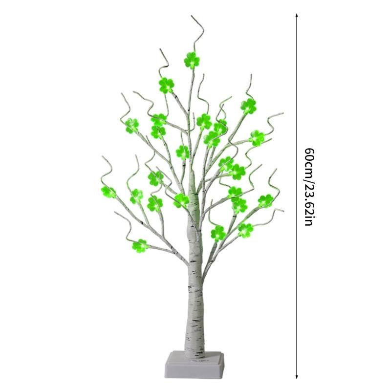 Plastic LED Shamrock Tree Decoration Light for Patrick's Festival Event Safe Design Easy Assembly Child Friendly