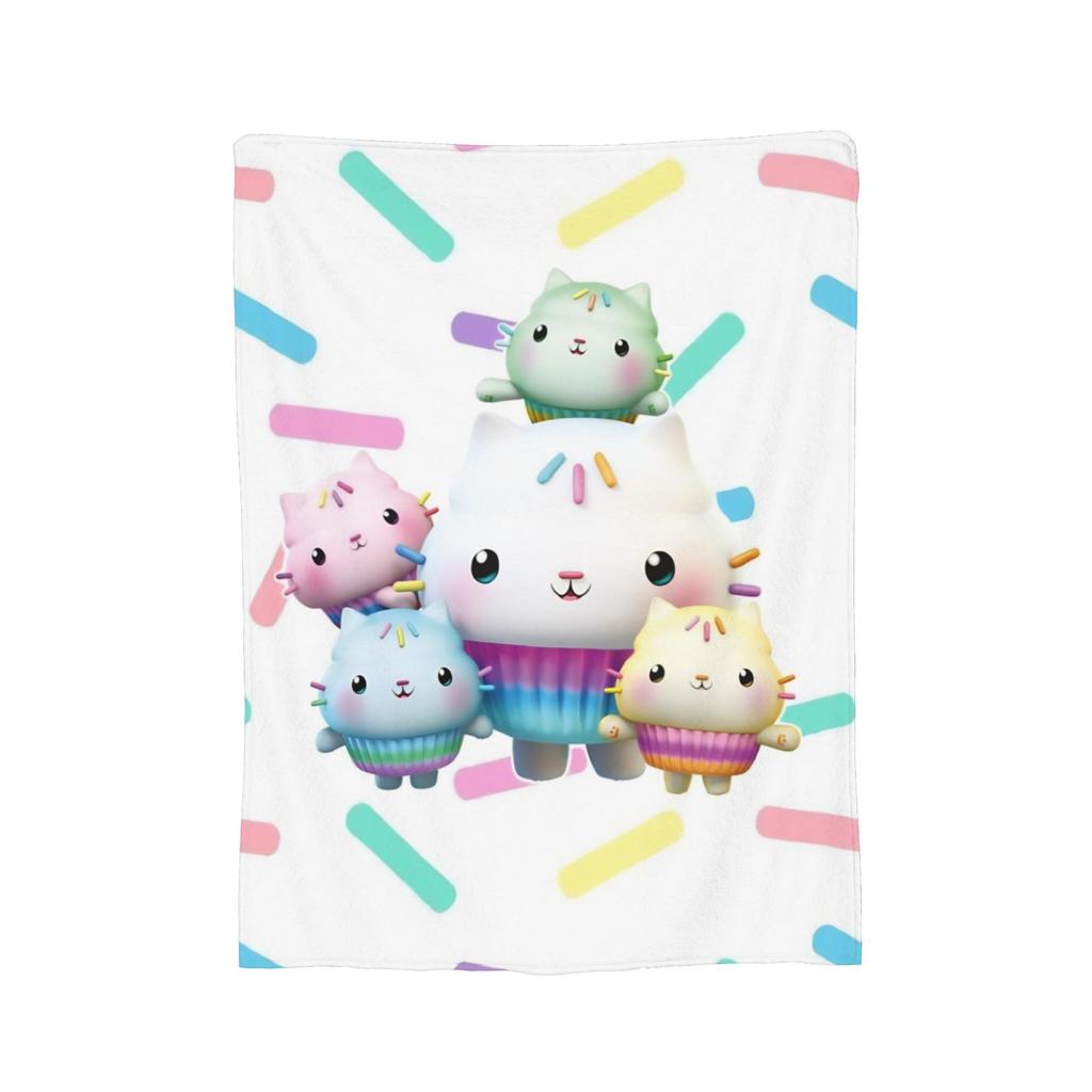 Cartoon Cute Gabby Dollhouse Blanket Velvet Printed  Multi-function Lightweight Throw Blankets for Bedding Car Quilt