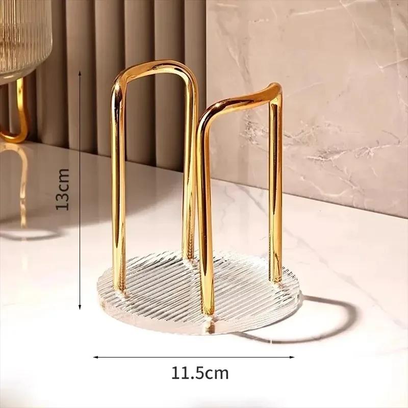 Simple Storage Rack for Water Tea Cups Luxury Disposable Cup Dispenser Rack with Long Stick Cup Display Rack Home Storage Rack