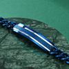 Men's Stainless Steel Plaid Brushed Bracelet Light Luxury High-end Design Simple Hidden Buckle