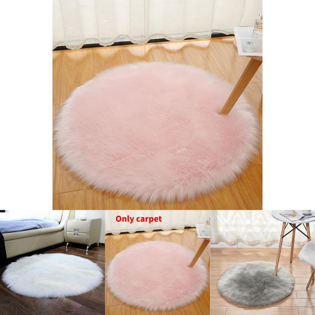 Faux Fur Carpet With Non Slip Backing For Cozy Living Area And Bedroom