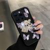 Purple butterfly label applies to Apple 17promax mobile phone case iPhone17/16/15 airbag 14 anti-drop 13