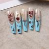 1pc Cherry Bow Nail Sticker Y2K Style 3D Sweet & Cool Nail Art with Hearts & Stars for DIY Nails