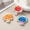 3D Fruit Bouquet Fridge Magnet Resin Strawberry Blueberry Lychee Orange Bouquet Refrigerator Magnet Kitchen Home Office Decoration