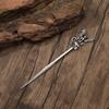 Retro Viking Witch Skull & Black Cat Sword Hairpin - Norwegian Style Party Jewelry