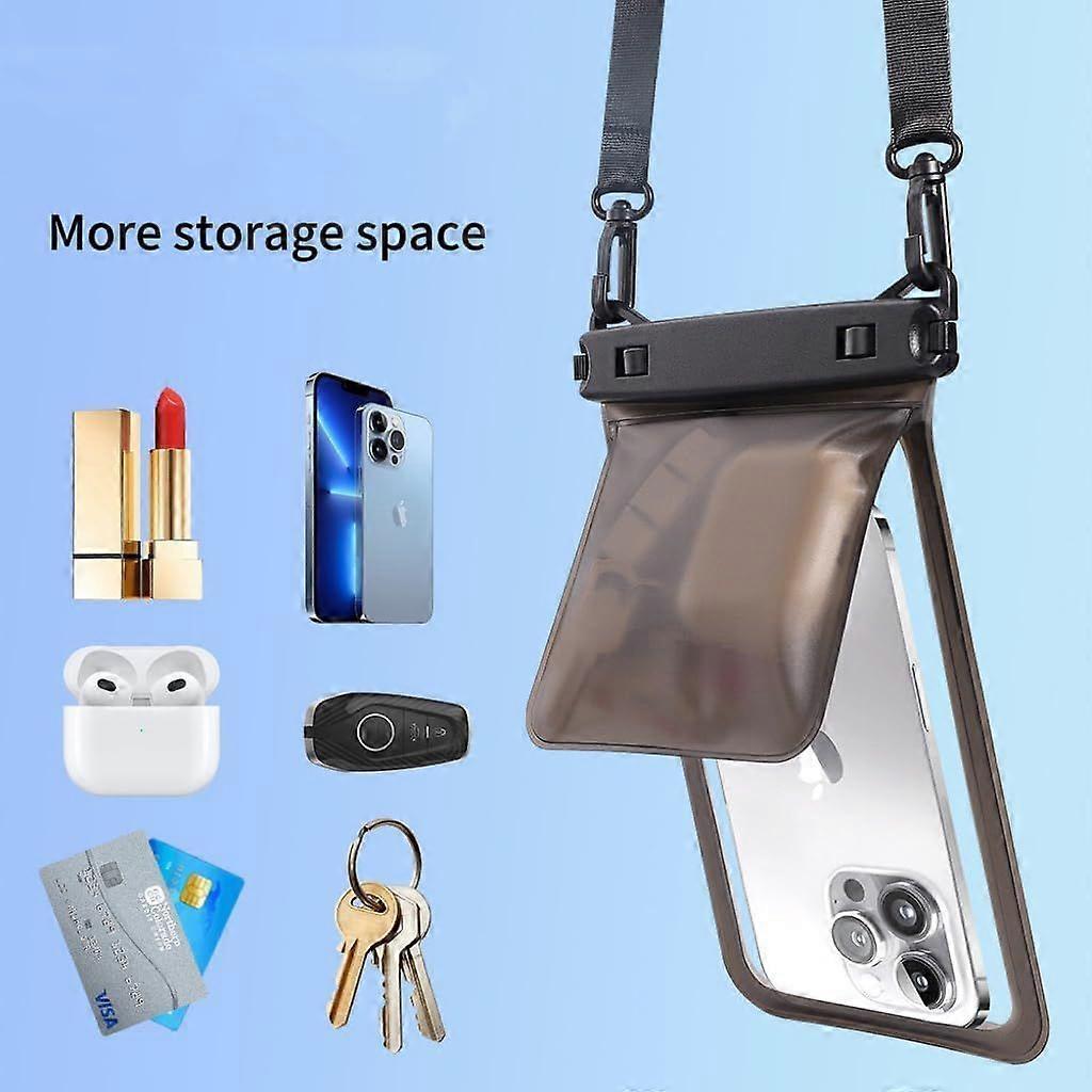 Double Space Waterproof Phone Pouch Case - IPX8 Water Proof Cell Phone Dry Bag