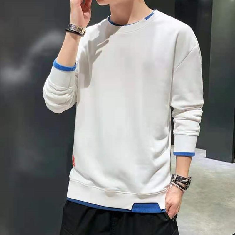New Style Sweater Men'S Spring And Autumn Men'S Long Sleeved T-Shirt Pullover Round Neck Casual Bottoming Shirt Youth Trend Men'S Top