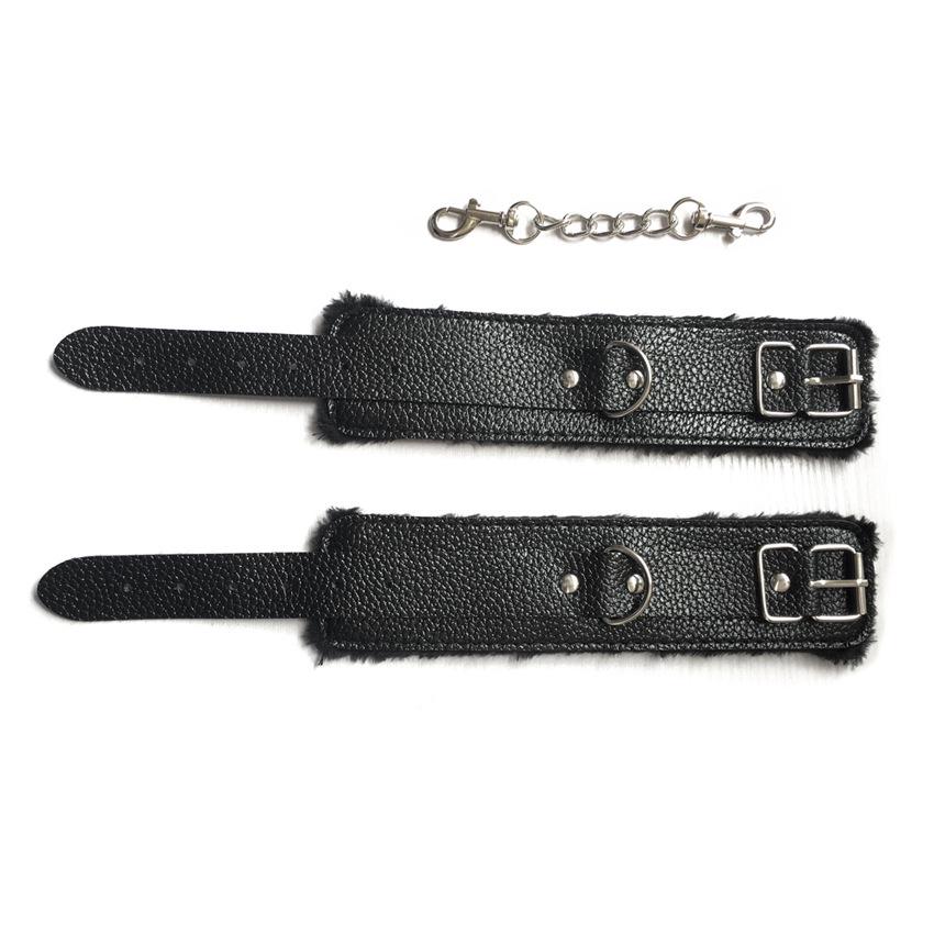 Sextoy Fetish SM Leather Lychee Pattern Bondage Handcuffs & Anklets for Women