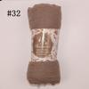 Muslim Women Solid Color Scarf Shawl Cotton Crinkle Hijab