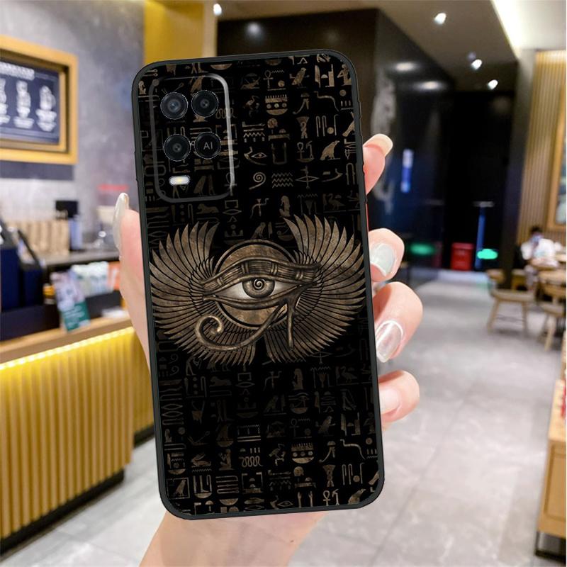 Egyptian Eye Of Horus Case For Oppo A74 A54 A94 A78 A98 A18 A60 A80 A40 A38 A58 A96 A76 A16 A15 A17 A57 A77 A5 Pro